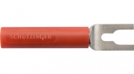 LB 4-KS Ni / 9 / RT, Laboratory socket diam. 4 mm Red CAT II, Schutzinger