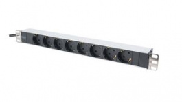 DN-95401, Power Distribution Unit 8x DE Type F (CEE 7/3) Socket - DE Type F (CEE 7/4) Plug, DIGITUS