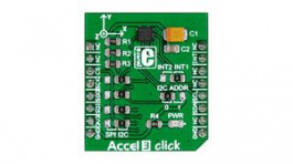 MIKROE-2102, Accel 3 Click 3-Axis Accelerometer Module 3.3V, MikroElektronika