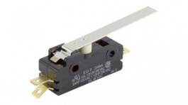 E13-00H, Micro Switch E, 15A, 2A, 1CO, Flat Lever, ZF (former Cherry)