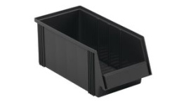 1940-4ESD, ESD Stacking Bin, 400x186x156mm, Polypropylene (PP), Black, Treston