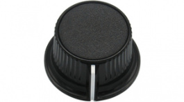 RND 210-00304, Plastic Round Knob, black, 6.0 mm H Shaft, RND Components