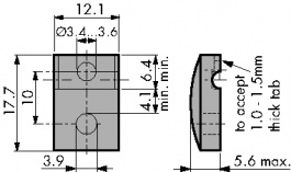 IEC-TO-220V-18, Insulating piece for transistors TO-220, Essentra (former Richco)