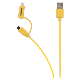 VLMP39400Y1.00, Кабель «2 в 1» (USB-Micro B-Lightning) 1.0 m USB Typ A-Штекер USB Micro B Male + Lightning Adapter-Штекер, Valueline