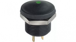 IXP3S02GRXCD, Illuminated Pushbutton Switch, Green, 1NO, IP67/IP69K, Momentary Function, APEM