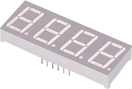 ELF416SURWA/S530-A3/S685, 7-segment LED-display red 10 mm THT, Everlight