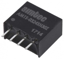 AM1S-0324SH30Z, Преобразователь: DC/DC; 1Вт; Uвх:2,97?3,63В; 24ВDC; Iвых:50мА, AIMTEC
