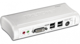 TK-204UK, KVM Switch DVI 2-Port, USB, with audio kit DVI-D / DVI-I USB, Trendnet