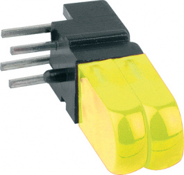 1803.8832, LED; в корпусе; желто-зеленый; Кол-во диод: 2; 20мА; 60°; ?d: 573нм, Mentor