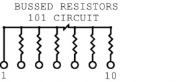 4610X-101-470LF, Resistor network SIL 47 Ohm +- 2 %, Bourns