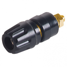 PKI 10 A Au black, Binding post diam. 4 mm black, SKS Kontakttechnik