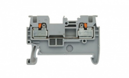 RND 205-01378, Din-Rail Terminal Block, 2 Positions, Push-In, Grey, 0.14 ... 1.5mm2, RND Connect
