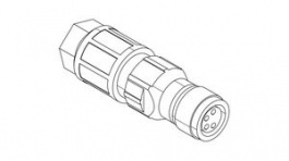 120091-0030, Nano-Change M8, 4 Poles, Straight, Socket, Molex