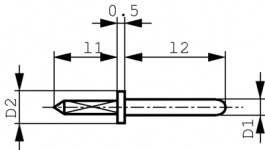 RTM1.3/5/8002, Contact pin, silver-plated, Werner Wirth