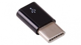 789RP-19040801, Raspberry Pi Adapter microUSB to USB-C, Black, Raspberry