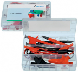 KIT 7096 / AUTOMOTIVE I, Safety Test Lead Set diam. 4 mm red + black, Schutzinger