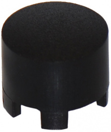 1SS09-10.4, Cap round black 6.5 x 10.4 mm, MEC