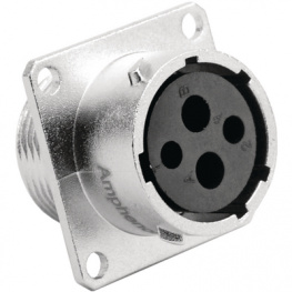 RT0014-2SNH, Square flange receptacle 2x2P, Amphenol