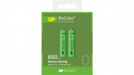 GP RECYKO 65AAAHCE-2AGBW2 AAA [2 шт], NiMH Rechargeable Battery AAA 1.2 V 650 mAh, GP Batteries