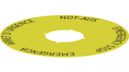 NAS 22 548, Legend Plate yellow, Schlegel Elektrokontakt