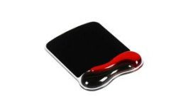 62402, Mousepad with Wrist Rest, Black / Red, Kensington