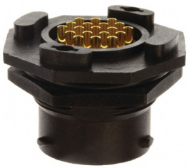 UTS714E19S, Panel Mount Socket UTS Hi Seal Poles=19 Female Housing size14, Souriau Esterline Sunbank