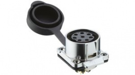 2820 08 TF1CB, Quicklock Flange Chassis, Size 28, / Socket 8 Contacts, 17A, 125V, IP67/IP65, LUTRONIC