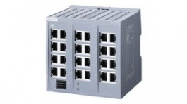 6GK5124-0BA00-2AB2, Ethernet Switch, RJ45 Ports 24, 100Mbps, Unmanaged, Siemens