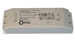 RND 500-00064, LED Driver, Constant Voltage, 45W 3.75A 12V IP20, RND power