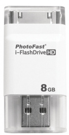 71921, i-FlashDrive HD Gen2 8 GB without adapter white, PhotoFast
