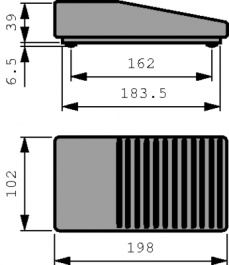 2410.0401, Foot-operated switch 6 A (2.5) A, Marquardt
