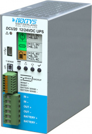 DCU20, High Performance DC-UPS Unit\In: 12 or 24Vdc, Out: 12 or 24Vdc/20A, NEXTYS