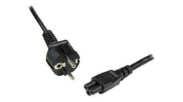 PXTNB3SEU1M, IEC Device Cable DE Type F (CEE 7/7) Plug - IEC 60320 C5 1m Black, StarTech.com