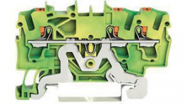2202-1307, Ground Terminal, Cage Clamp, 3 Poles, 0.25 ... 4mm\x1a, Wago