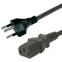 6900-111.60, Device cable 3-pin CH Type 12 IEC-320-C13 2 m, Feller Aut