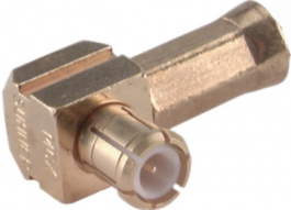 16 MCX-75-2-5, Cable plug MCX, angled 75 Ohm, Huber+Suhner