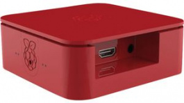 ASM-1900039-31, Raspberry Pi B+, 2 & 3 Case, 107.5 x 107.5 x 42 mm, Red, OneNineDesign