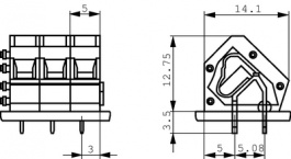 1889259, ZFKDS 1,5C-5,0 pcb terminal block 0.2...2.5 mm2 solid 0.2...1.5 mm2 stranded 5 m, Phoenix Contact