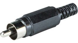 RND 205-00570, Male RCA Connector, Black, RND Connect