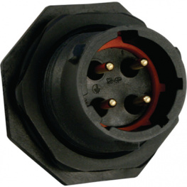 UTS7124PSCR, Panel Mount Plug UTS Trim Trio UTS Poles=4 Plug Housing size12, Souriau Esterline Sunbank