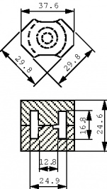 B65815-E-R41 [2 шт], RM12 core set N41 PU=2 ST, TDK-Epcos