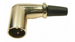 FC60963N, Вилка; XLR; "папа"; PIN: 3; угловой 90°; на провод; пайка; металл, Cliff