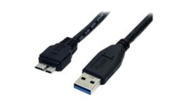 USB3AUB50CMB, USB Cable USB-A Plug - USB Micro-B Plug 500mm USB 3.0 Black, StarTech.com