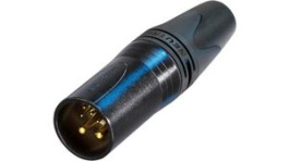 NC10MXX-14-B, XLR Connector, 10 Poles 8+2 Pole Soldering Connection Black, Neutrik
