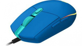 910-005801, Wired Gaming Mouse G102 8000dpi Optical Ambidextrous Blue, Logitech