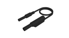 MAL S WS-B 50/2,5 BLACK, Test Lead, Plug, 4 mm - Socket, 4 mm, Black, Nickel-Plated Brass, 500mm, Hirschmann