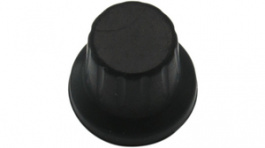 RND 210-00316, Plastic Round Knob, black, 6.0 mm D Shaft, RND Components