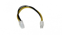 ATXP4EXT, Power Extension Cable 203mm Black / Yellow, StarTech.com
