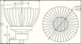 QRL-MR16CW6-60, LED lamp GX5.3, Oshino Lamps