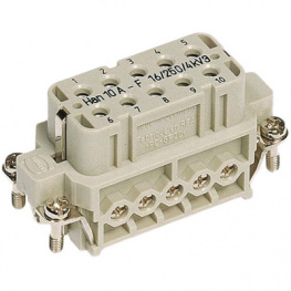 09200102812, Разъем: HAN; "мама"; Han A; PIN:10; 10+PE; размер 10А; 16А; 250В, Harting